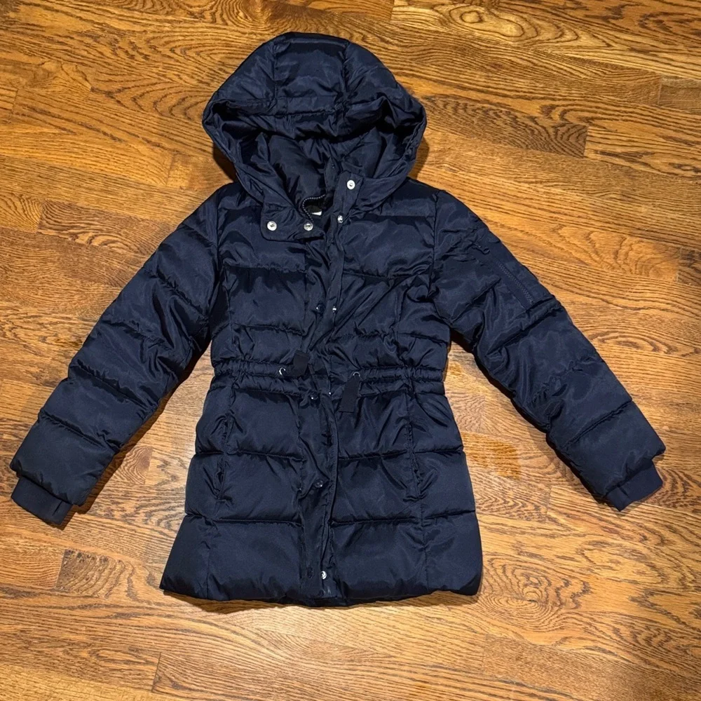 GAP Navy Blue Girls Satin  Puffer Coat size medium